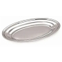 TRAVESSA OVAL RASA INOX 20X15CM